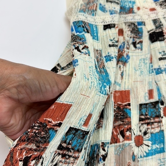 Urban Outfitters Brunching Lace Trim Romper Size Small Gauzy Lightweight Loose - Picture 6 of 16